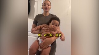 宝妈展示自己4个月大的宝宝，居然有这么大只...