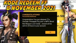 BURUAN ❗KODE REDEEM FREE FIRE TERBARU HARI INI 8 NOVEMBER 2021 - 100% WORK