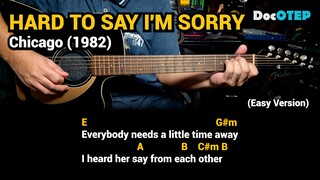 Hard To Say I'm Sorry - Chicago (1982) - Easy Guitar Chords Tutorial with Lyrics Part 2 SHORTS REELS
