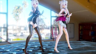 [MMD] Black silk night primrose weak voice-both weak voice girls are mine-Devil