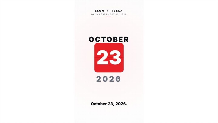 Elon x Tesla daily posts Oct 23 2026, Megapack ramping up