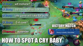 how to find a crybaby in mobile legends
