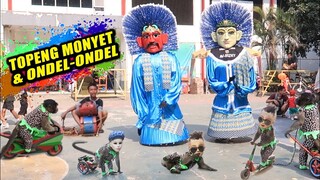 TOPENG MONYET diTonton ONDEL-ONDEL jadi SALTING, Malu atau Takut?! ~ Smart Monkey Show