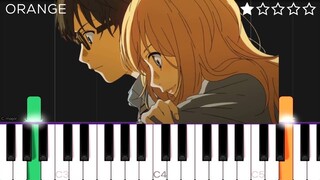 7!! - Orange (‘Your Lie in April’) ED | EASY Piano Tutorial