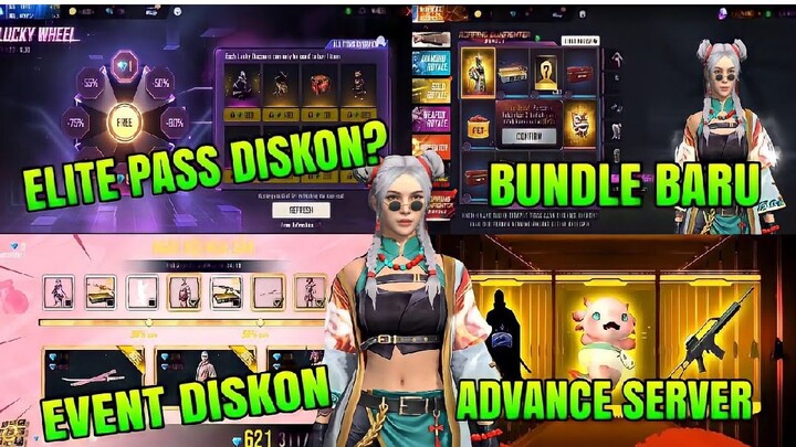 FREE FIRE ‼️ BOCORAN EVENT DISKON, ELITE PASS DISKON, TOP UP BONUS, EVENT GRATIS