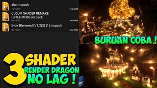 Wow😱 Top 3 Shader MCPE 1.19 ( RENDER DRAGON ) - Shader for mcpe - mcpe shader 1.19 - #shaders