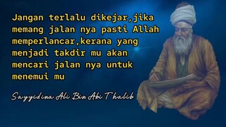 Kata-kata mutiara Sayyidina Ali Bin Abi Thalib