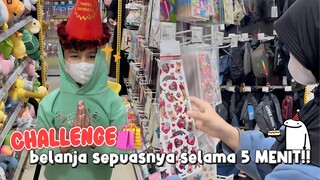 BELI APA AJA SELAMA 5 MENIT!?? Special Late Birthday Marsya & Sulthan 🎁🎂 - mini vlog shopping -