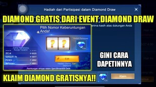 KLAIM DIAMOND GRATIS DARI EVENT DIAMOND DRAW MLBB!! GINI CARA DAPETIN DIAMOND NYA