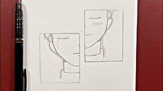 Easy anime drawing | how to draw anime boy with different face expressions