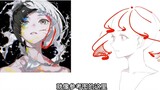 [How to draw hair] How to draw Mai Shanwu's hair? In 1 minute, I will teach you how to draw the hair