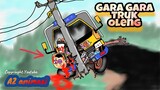 Kecelakaan Mobil Truk Oleng | Kartun Lucu | Funny Animation Trucks