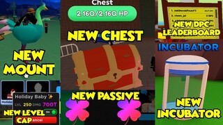 UPDATE 19! NEW INCUBATOR, CHEST, LEVEL CAP,PASSIVE,MOUNT DPC LEADERBOARD IN ANIME FIGHTER SIMULATOR!