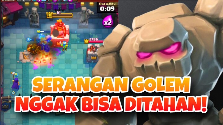 GOLEM NGEPUSH PALING MENYERAMKAN! - Clash Royale