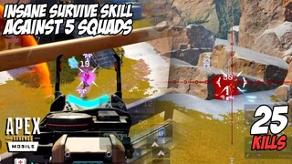 RUSH GAMEPLAY AGAINST 5 SQUADS !! - APEX LEGENDS MOBILE