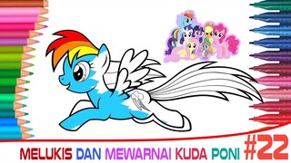 Mari Menggambar dan Mewarnai Kuda Poni Bersama dengan Mudah | Menggambar, Mewarnai untuk Balita, #22