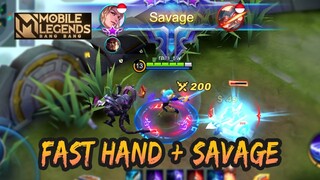 FAST HAND LANCELOT + SAVAGE 🔥🔥🔥  | LANCELOT GAMEPLAY #144 | MOBILE LEGENDS BANG BANG