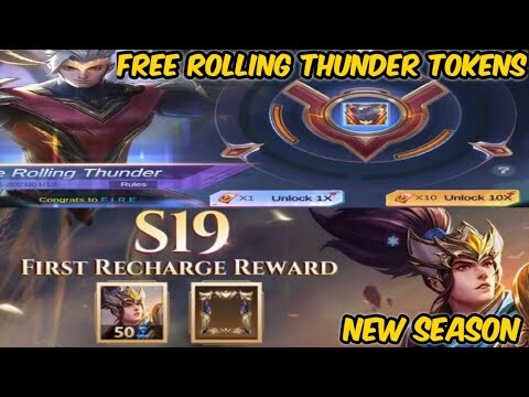 NEW SEASON : FREE TOKENS DRAW IN "THE ROLLING THUNDER" AND 1ST PURCHASE BENEFITS | MOBILE LEGENDS
