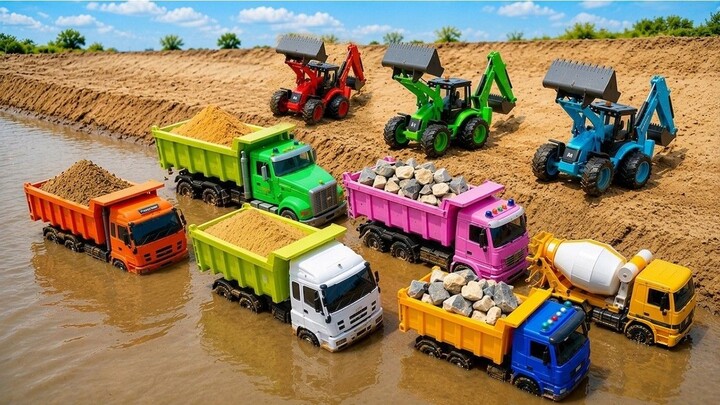 Big Dump Meesho Dumper Tata Dumper Truck loading Sand Pulling Tractor Auto Rickshaw JCB 3DX