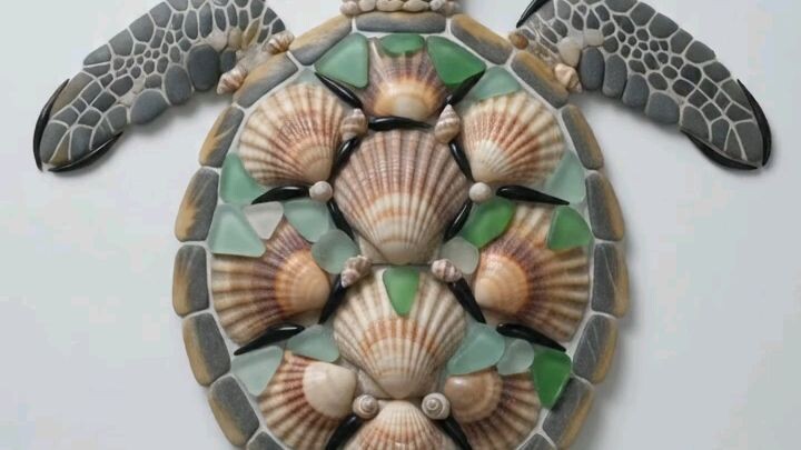 Transforming Beach Stones & Shells into a Stunning Sea Turtle 🐢🐚#AIVideo #Shorts #Animation #Drama
