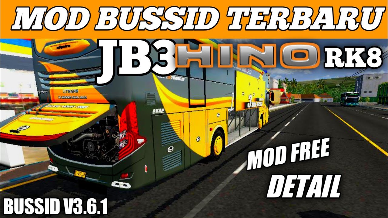 JetBus3+ THR Hino RK Bus – Mod Bus Simulator Indonésia