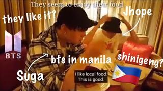 Bts Suga and Jhope tried Filipino Food || jinandmoon