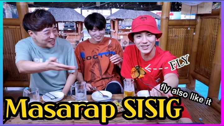 [MUKBANG] Korean guys try Filipino food "SISIG" ang sarap~♥