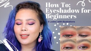 HOW TO: Eyeshadow for Beginners | 5 Detailed Looks