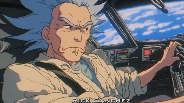 “Rick & Morty” jika diadaptasi dalam gaya anime Jepang tahun 1980-an