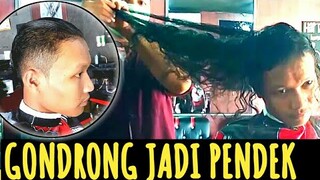 potong rambut panjang pria, menjadi pendek