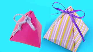 Cách làm hộp quà bằng giấy cực dễ - Cách Gấp Hộp Quà đơn giản Gấp giấy Origami -hộp bằng giấy a4