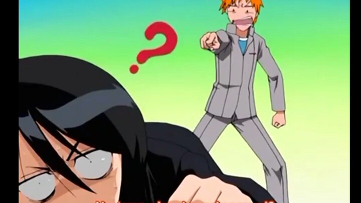 [Draw with no sketch] Ichigo kicked Rukia in the back
