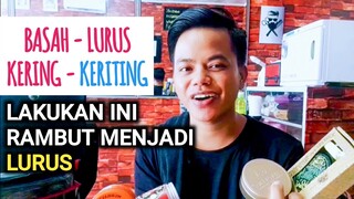 cara meluruskan rambut, basah terlihat lurus kering berubah menjadi keriting dalam sehari-hari ‼️