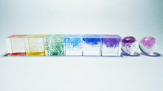 【Resin】【Experiment】Adding glitter at different points of time