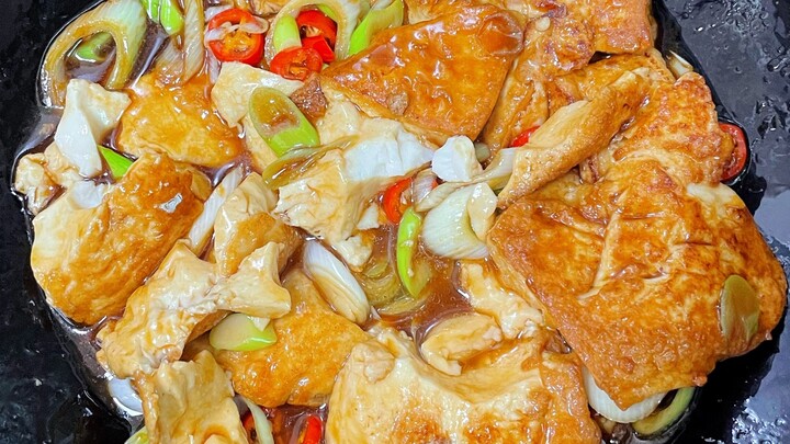 Saving Money to Pay Off Debt | Meals Under 10 Yuan Each: Spent 3.5 Yuan on Scallion-Braised Tofu;