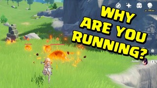 Genshin Impact Berpetualang di isekai vs slime api
