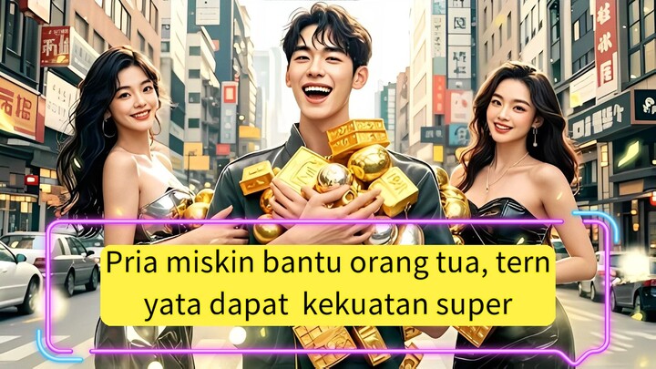 Pria miskin bantu orang tua menghalang mobil, ternyata dapat kekuatan super, langsung dapat harta!
