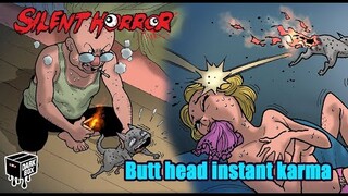 Bu++ head and cat on fire