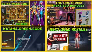 BOCORAN FREE FIRE❗️ JUNI 2022🤩NEXT EVO BUNDLE LEGENDARY, KATANA GREEN EDGE, NEXT GOLD ROYALE?🤔