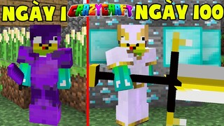 T Gaming Tóm Tắt 100 Ngày Sinh Tồn Minecraft Crazy Craft Siêu Khó !!