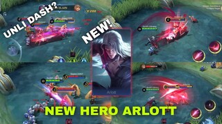 NEW HERO ARLOTT GAMEPLAY! MOBILE LEGENDS BANG BANG