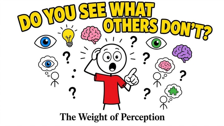 DO YOU SEE WHAT OTHERS DON'T? The Weight of Perception.