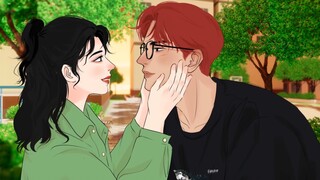 Pria macho tidak bisa menahan sifat centilnya, tapi istrinya sangat imut [animasi asli]