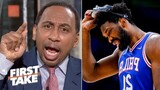 FIRST TAKE "Pathetic - Lazy - Afraid - Ashamed" Stephen A absolutely destroy Embiid lose Miami Heat