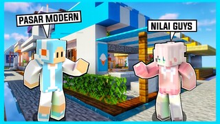 24 Jam Membangun Pasar Modern Di Minecraft ft @Shasyaalala