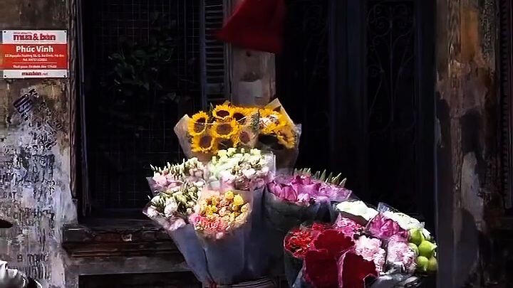 Cinematic Flower Bicycle Aesthetic Street View