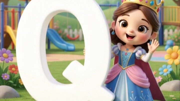 ABC Alphabet Song for Kids 🔤 | Q for Queen, R for Rabbit, S for Sun, T for Tiger 👑🐰☀️🐯