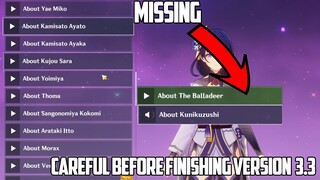 "About Scaramouche" Voice Line will be erased after finishing Version 3.3 Archon Interlude Quest