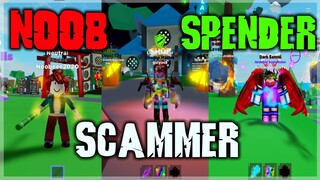 NOOB vs SCAMMER vs ROBUX SPENDER in Ninja Legend