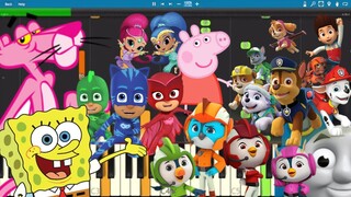 Kids TV Theme Songs on Piano Compilation - Piano Tutorial